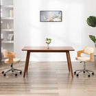 Dining chair swivel curved wood and faux leather cream