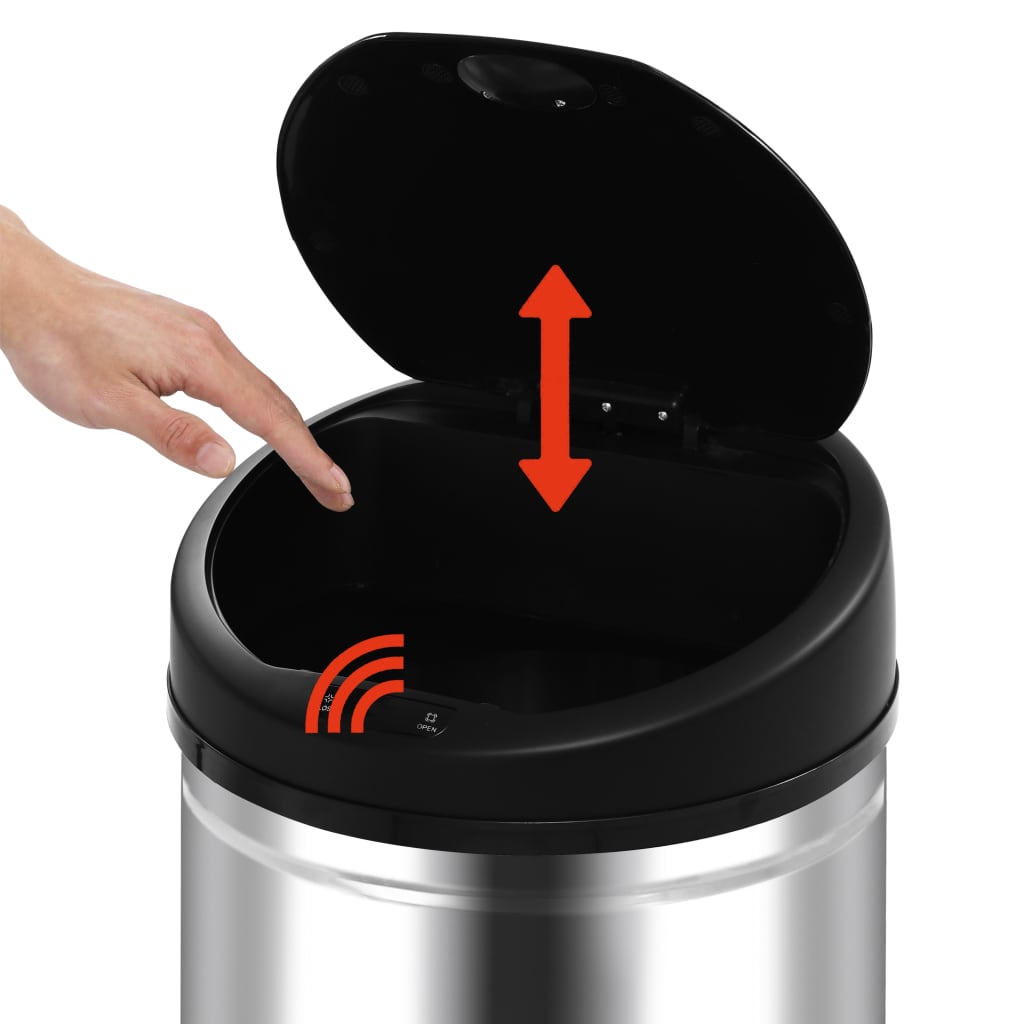 Prullenbak Met Automatische Sensor 52 L Roestvrij Staal