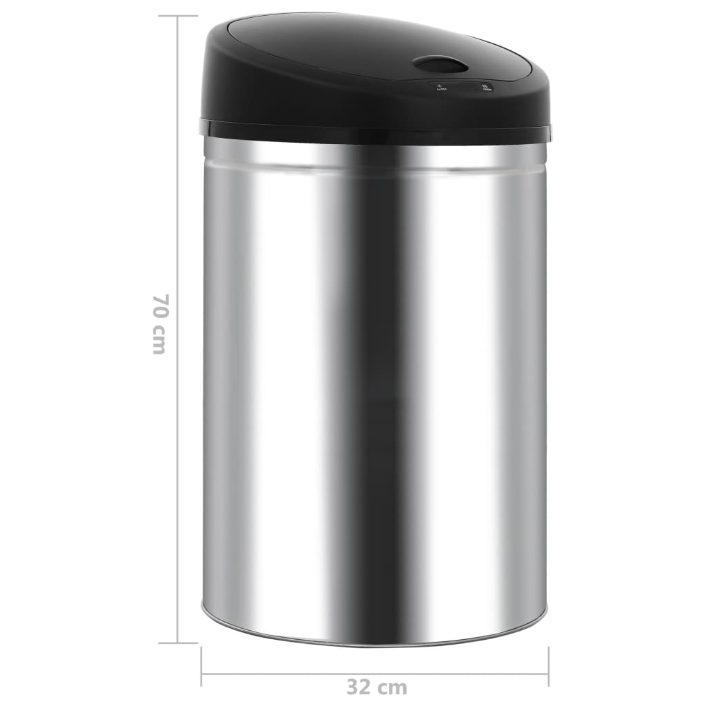 Prullenbak Met Automatische Sensor 52 L Roestvrij Staal