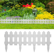 Lawn Edging 25 pcs 10 m PP white