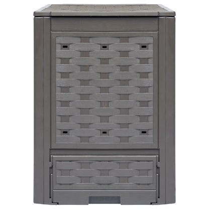 Compostbakken 2 St 60X60X83 Cm Kunststof Rattan Bruin 600 l