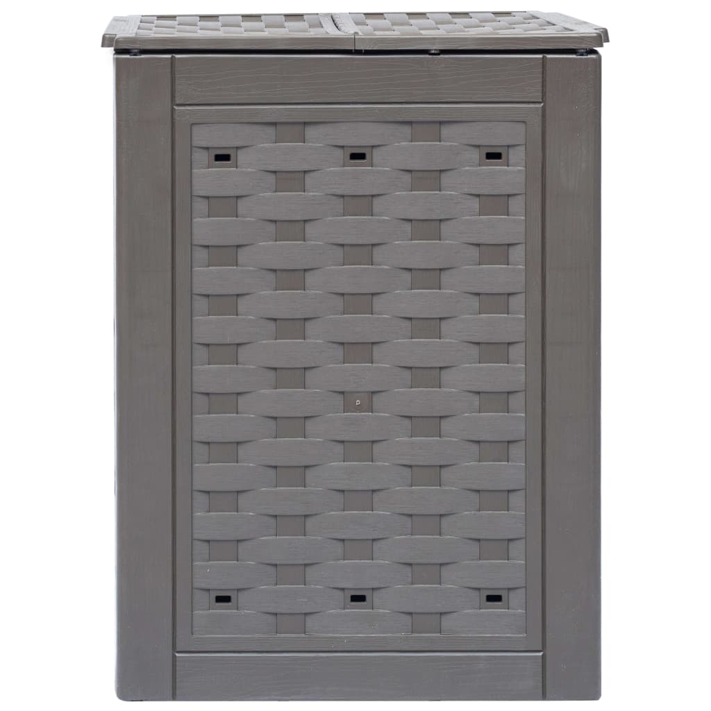 Compostbakken 2 St 60X60X83 Cm Kunststof Rattan Bruin 600 l