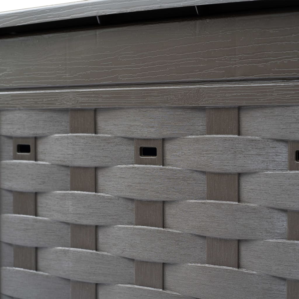 Compostbakken 2 St 60X60X83 Cm Kunststof Rattan Bruin 600 l