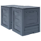 Compostbakken 2 st 520 L grijs