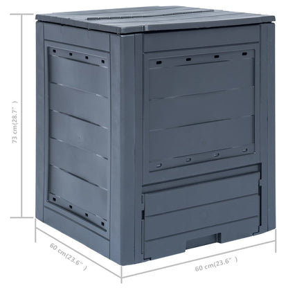 Compostbakken 2 St 60X60X73 Cm Grijs 520 l