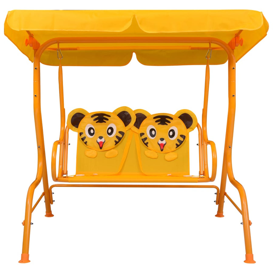 Kinderschommelbank 115X75X110 Cm Stof Geel