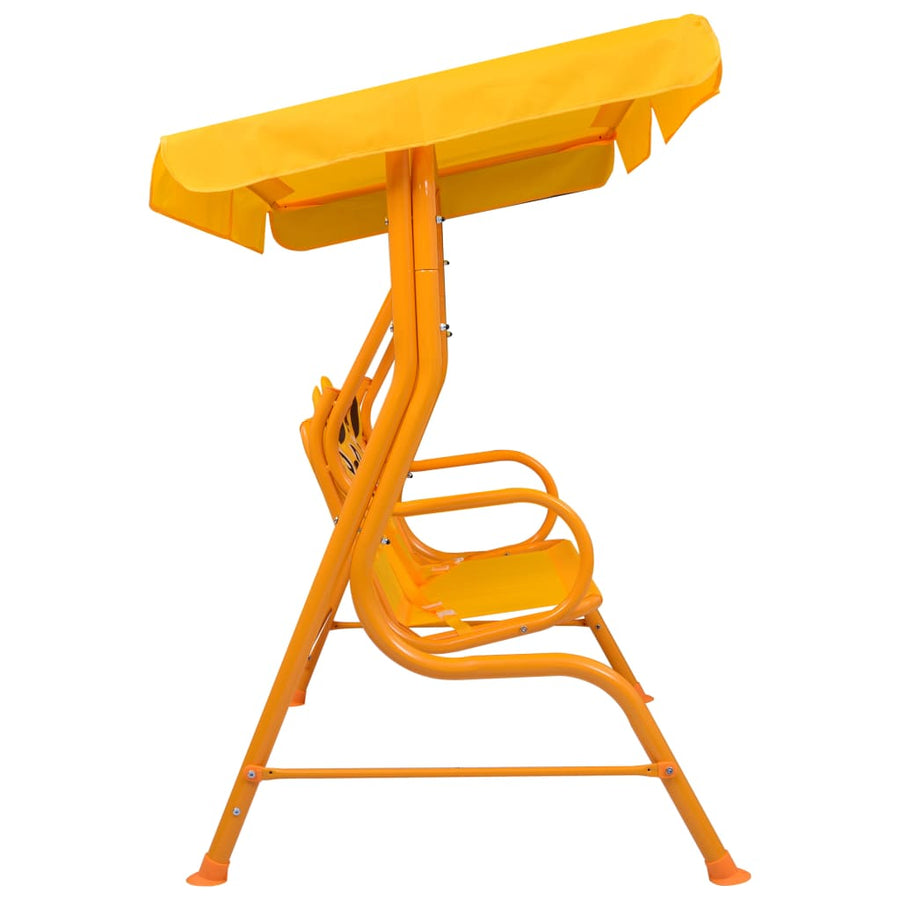 Kinderschommelbank 115X75X110 Cm Stof Geel
