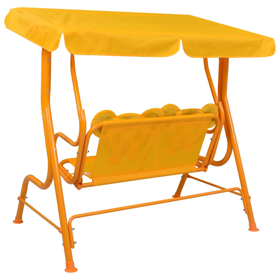 Kinderschommelbank 115X75X110 Cm Stof Geel