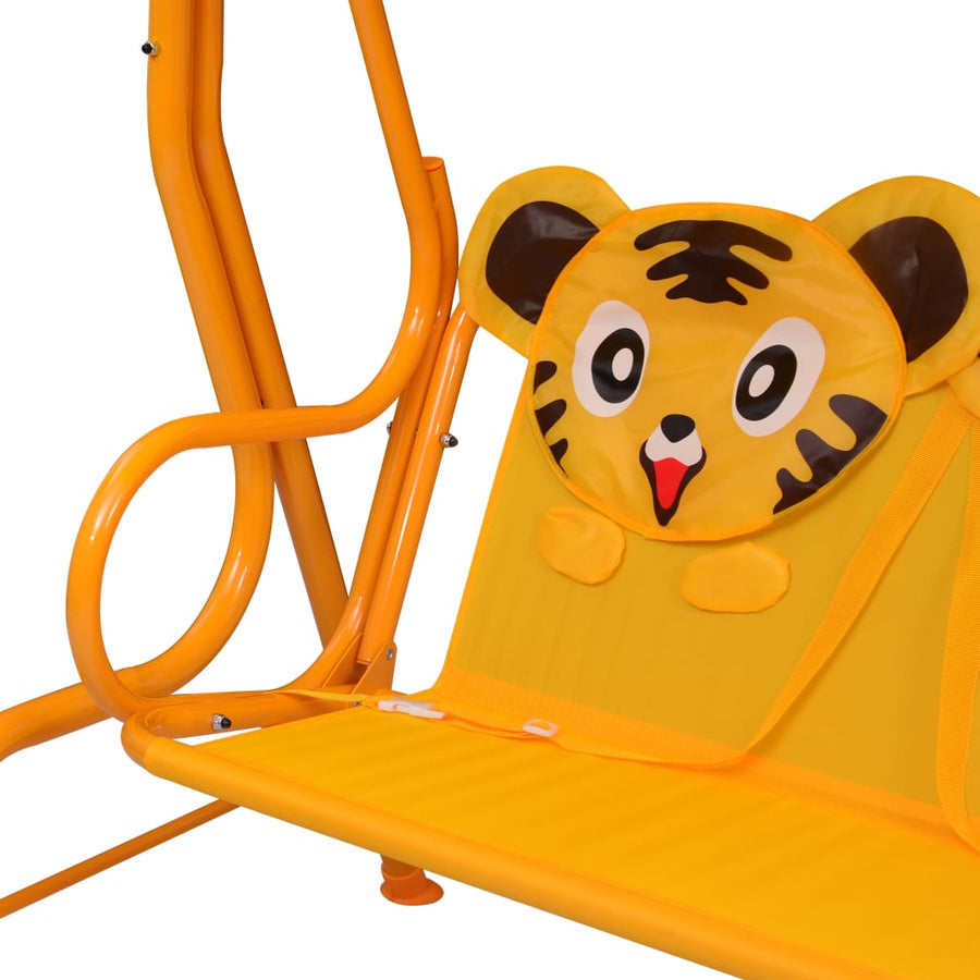 Kinderschommelbank 115X75X110 Cm Stof Geel