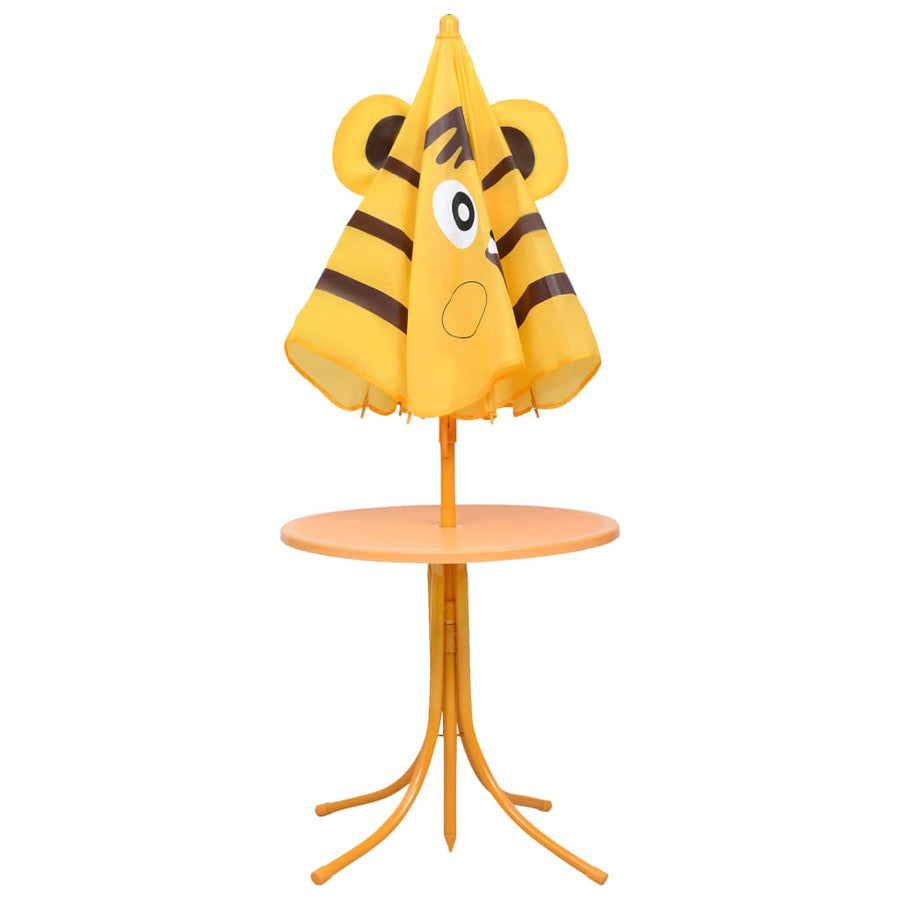 3-Delige Bistroset Voor Kinderen Met Parasol Geel