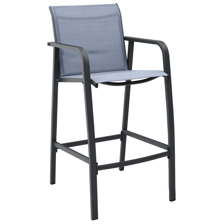 Tuinbarstoelen textileen 4 Grijs