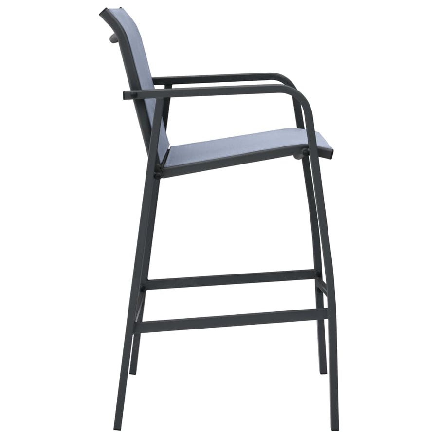 Tuinbarstoelen textileen 4 Grijs