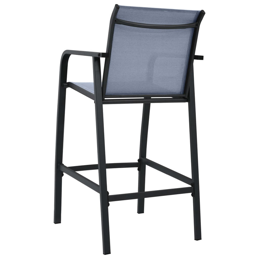 Tuinbarstoelen textileen 4 Grijs