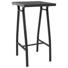 Tuinbartafel 60x60x110 cm zwart gehard glas