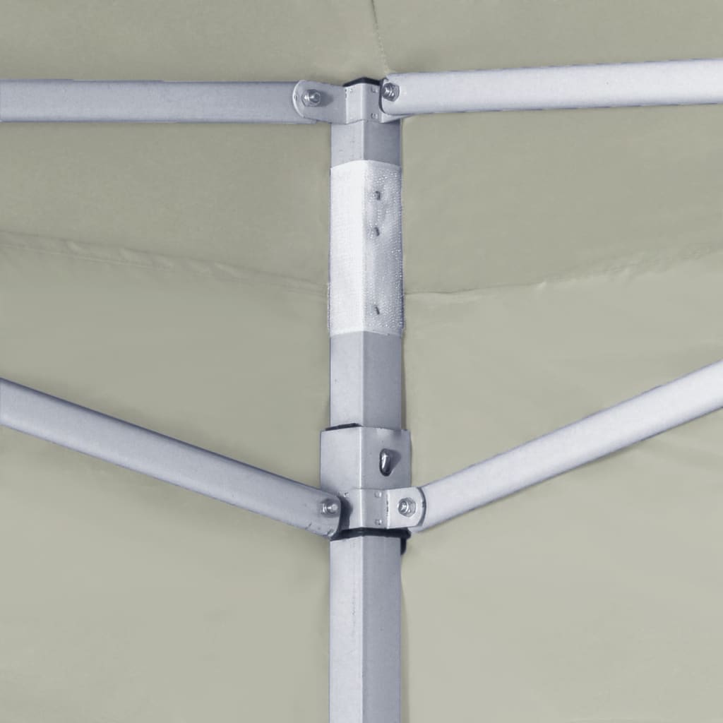 Partytent Met 2 Zijwanden Inklapbaar 2X2 M Staal Crème