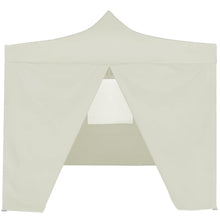 Partytent Met 4 Zijwanden Inklapbaar 2X2 M Staal Crème