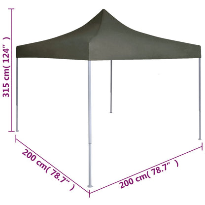 Partytent Professioneel Inklapbaar 2X2 M Staal Antraciet