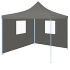 Partytent 2x2 m inklapbaar staal antraciet