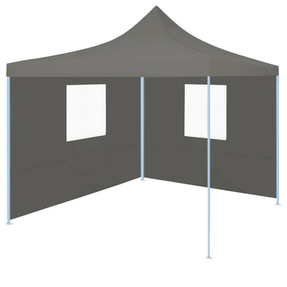 Partytent Met 2 Zijwanden Inklapbaar 2X2 M Staal Antraciet