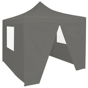 Partytent 2x2 m staal antraciet inklapbaar