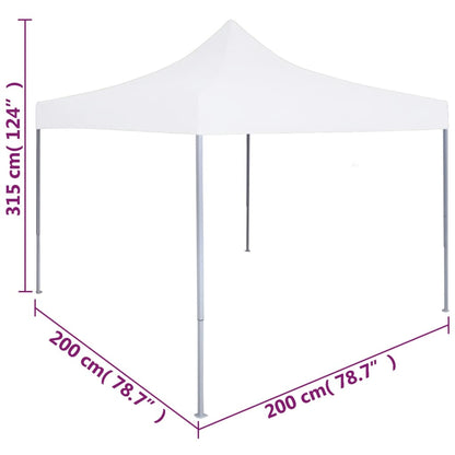 Partytent Professioneel Inklapbaar 2X2 M Staal Wit