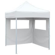 Partytent 2x2 m inklapbaar staal wit