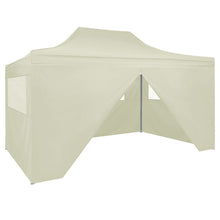 Partytent Met 4 Zijwanden Inklapbaar 3X4 M Staal Crème