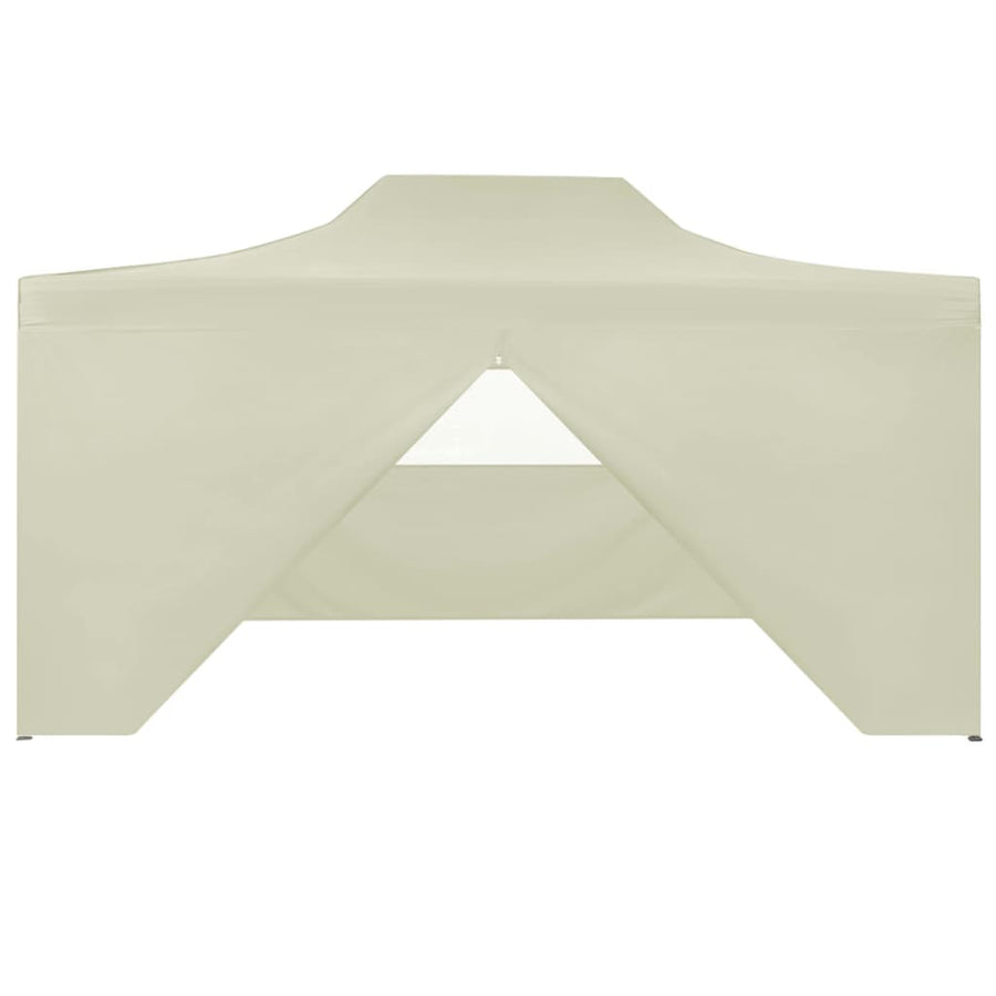 Partytent Met 4 Zijwanden Inklapbaar 3X4 M Staal Crème