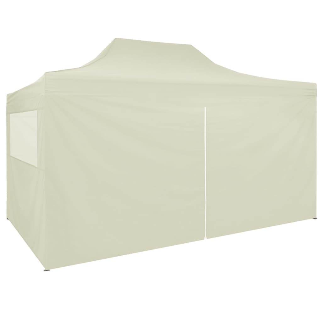 Partytent Met 4 Zijwanden Inklapbaar 3X4 M Staal Crème
