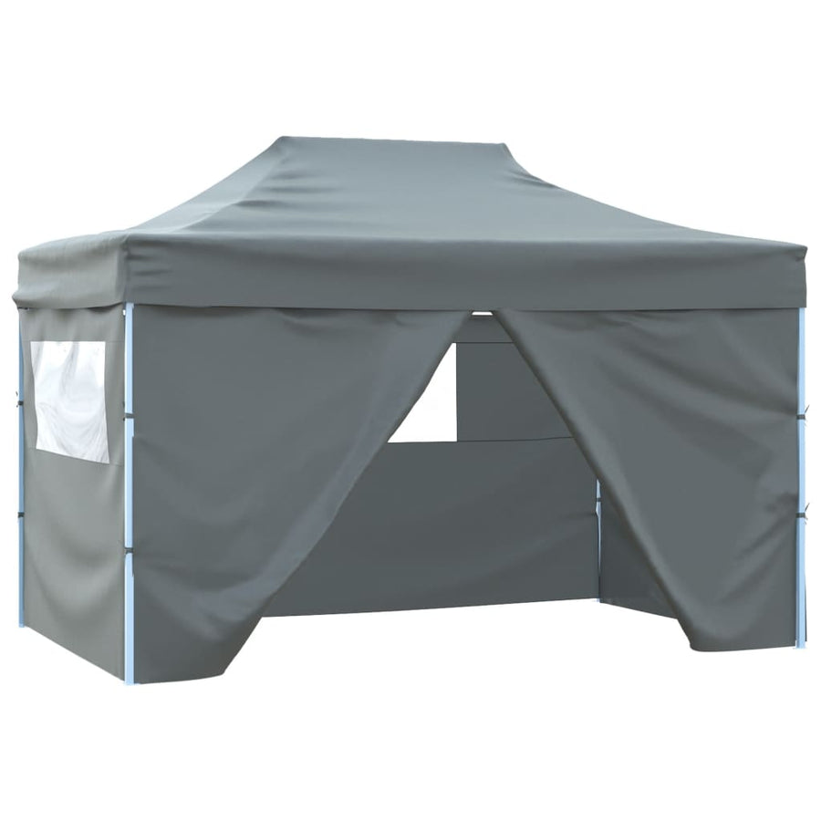 Partytent Met 4 Zijwanden Inklapbaar 3X4 M Staal Antraciet
