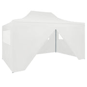 Partytent 410x280 cm staal wit inklapbaar