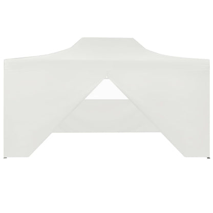 Partytent Met 4 Zijwanden Inklapbaar 3X4 M Staal Wit steel white