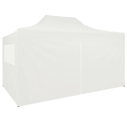 Partytent Met 4 Zijwanden Inklapbaar 3X4 M Staal Wit steel white