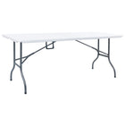 Tuintafel inklapbaar 180x72x72 cm HDPE wit