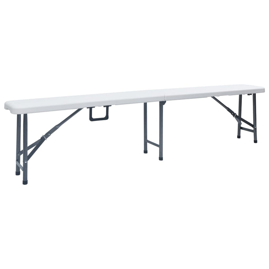 Tuinbanken Inklapbaar 2 St 180 Cm Hdpe Wit