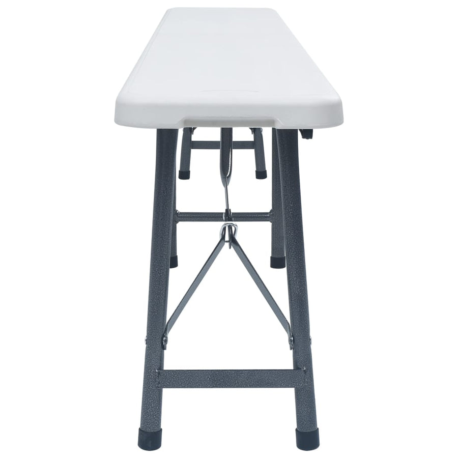 Tuinbanken Inklapbaar 2 St 180 Cm Hdpe Wit