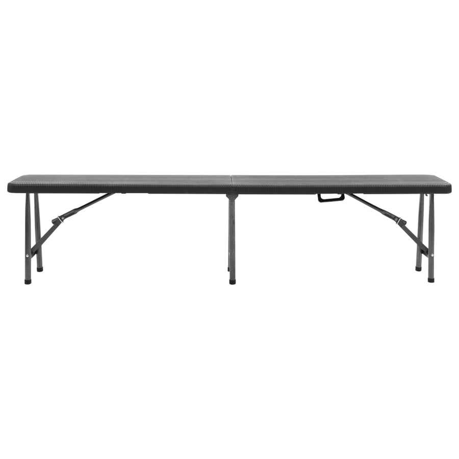 Tuinbanken Inklapbaar 2 St 180 Cm Hdpe Zwart