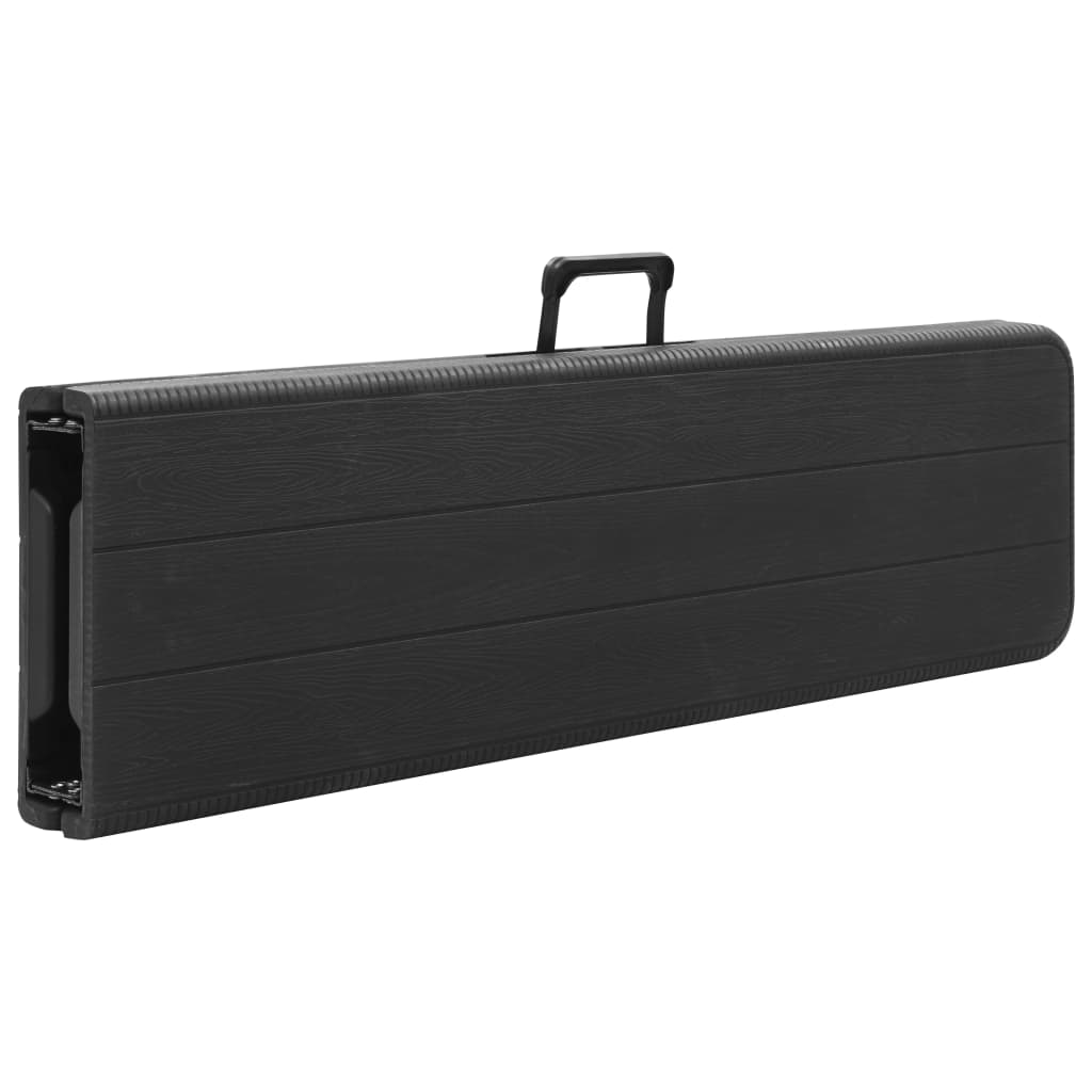 Tuinbanken Inklapbaar 2 St 180 Cm Hdpe Zwart