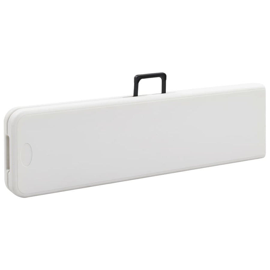 Tuintafel Met 2 Bankjes Inklapbaar 180 Cm Staal En Hdpe Wit
