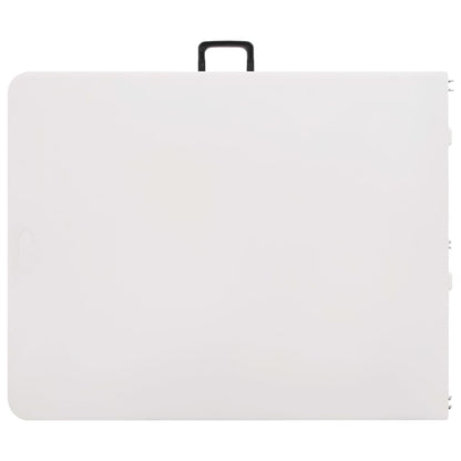 Tuintafel Met 2 Bankjes Inklapbaar 180 Cm Staal En Hdpe Wit