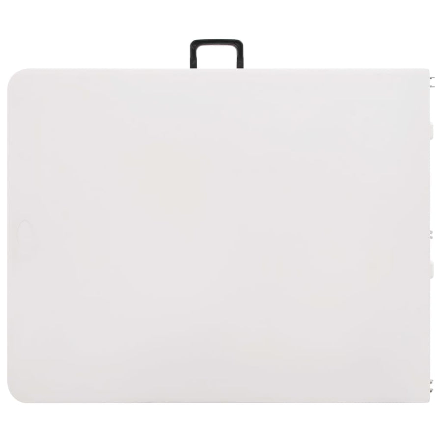 Tuintafel Met 2 Bankjes Inklapbaar 180 Cm Staal En Hdpe Wit