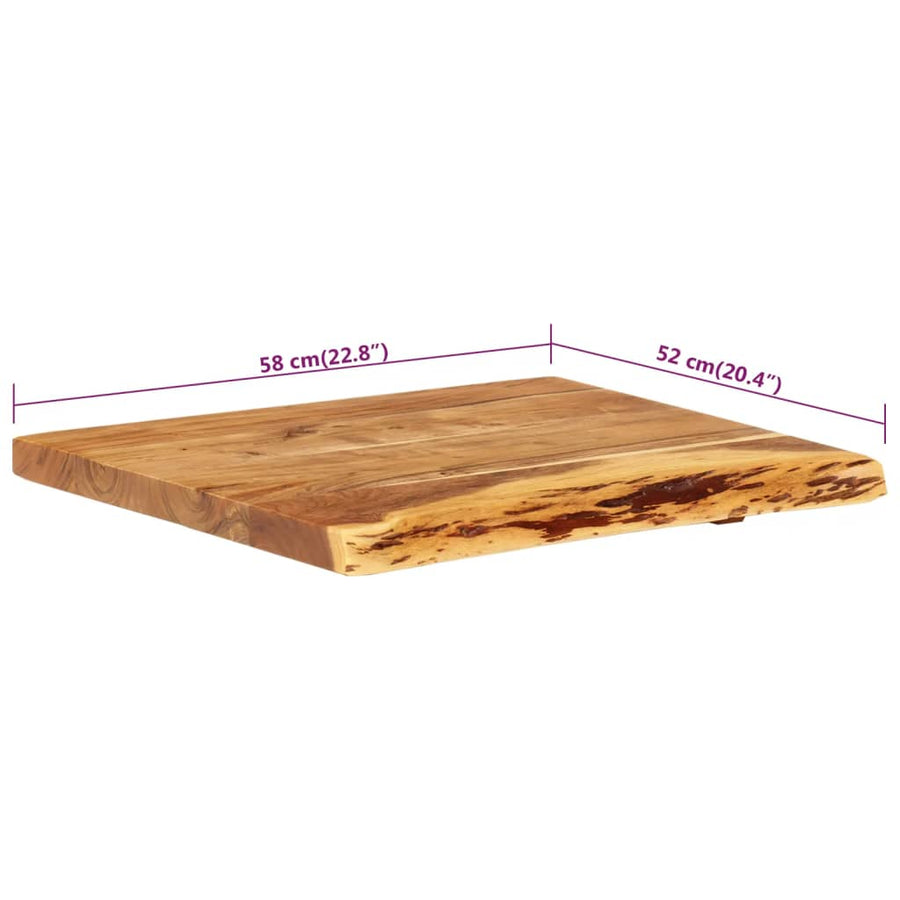 Wastafelblad 58X52X3,8 Cm Massief Acaciahout 1 58 x 52 x 3.8 cm