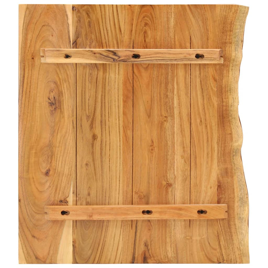 Wastafelblad 80X52X3,8 Cm Massief Acaciahout 80 x 52 x 3.8 cm