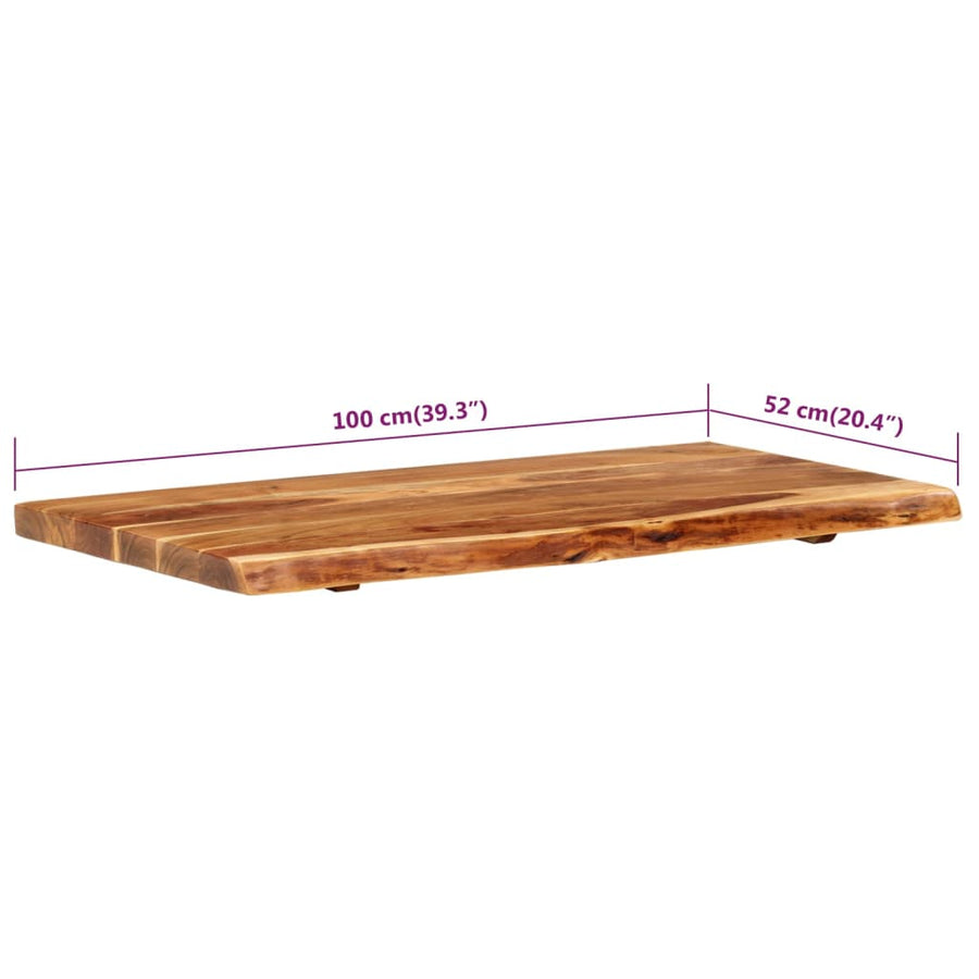 Wastafelblad 100X52X3,8 Cm Massief Acaciahout 100 x 52 x 3.8 cm