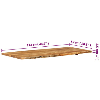 Wastafelblad 114X52X2,5 Cm Massief Acaciahout 114 x 52 x 2.5 cm