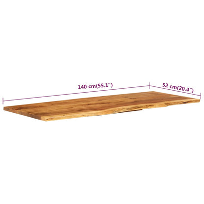 Wastafelblad 140X52X2,5 Cm Massief Acaciahout 140 x 52 x 2.5 cm