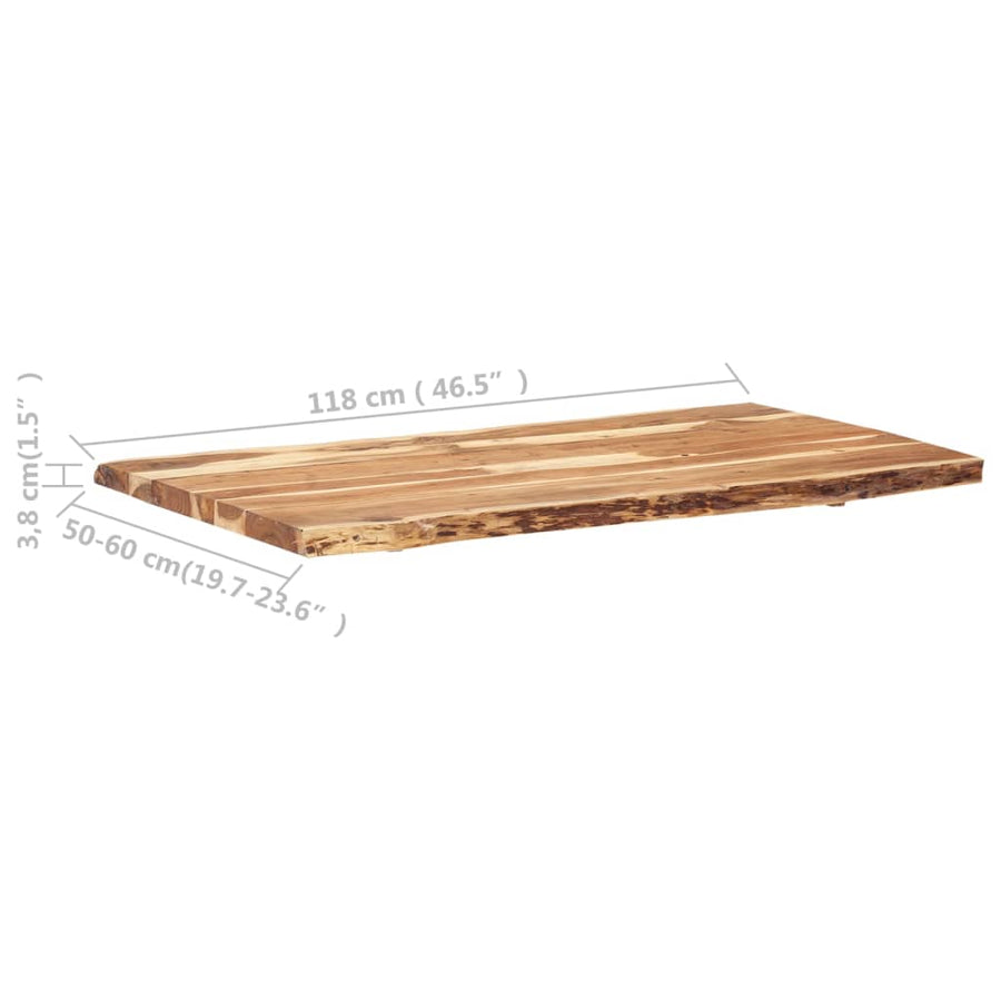 Tafelblad 8X(50-60)X3,8 Cm Massief Acaciahout 118 x 60 x 3.8 cm