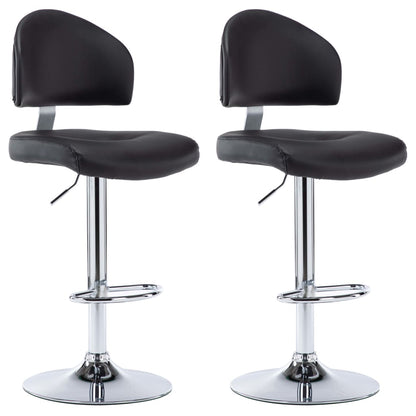 Barstoelen 2 St Kunstleer Zwart