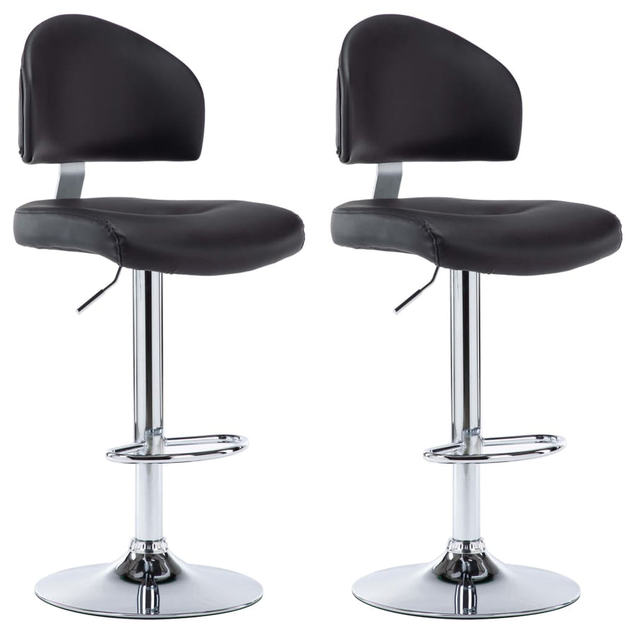 Barstoelen 2 St Kunstleer Zwart