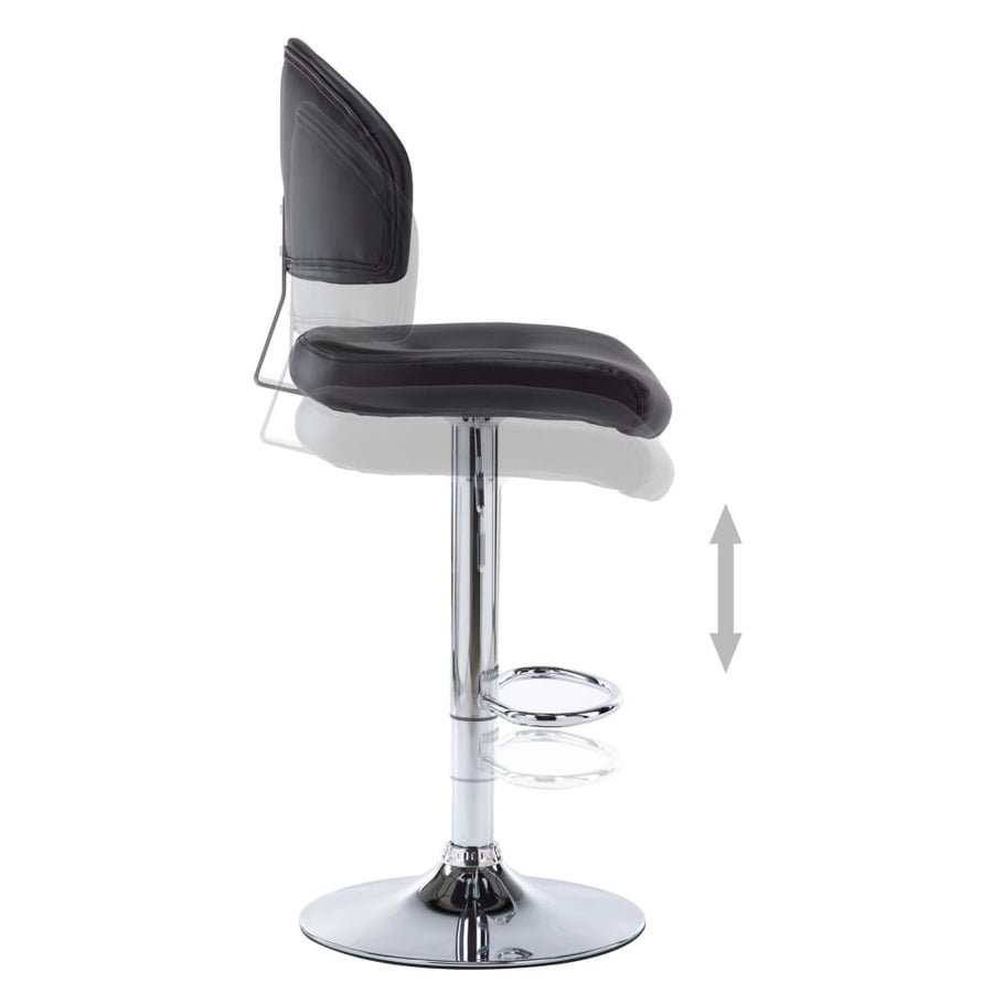 Barstoelen 2 St Kunstleer Zwart